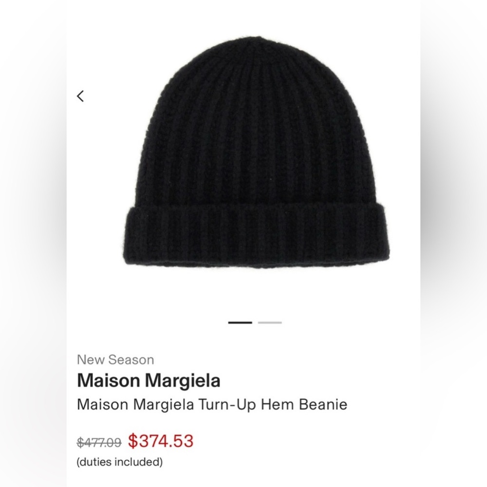 Maison Martin Margiela Dark Blue Knit Hat beanie nwt Italy gift able  men women - Picture 13 of 13